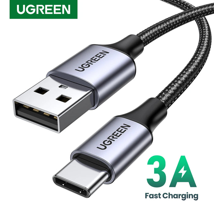 Cavo USB tipo C UGREEN 3A per Realme Xiaomi Samsung S21 cavo di ricarica rapida USB-C cavo dati caricabatterie per iPad Samsung Poco USB C