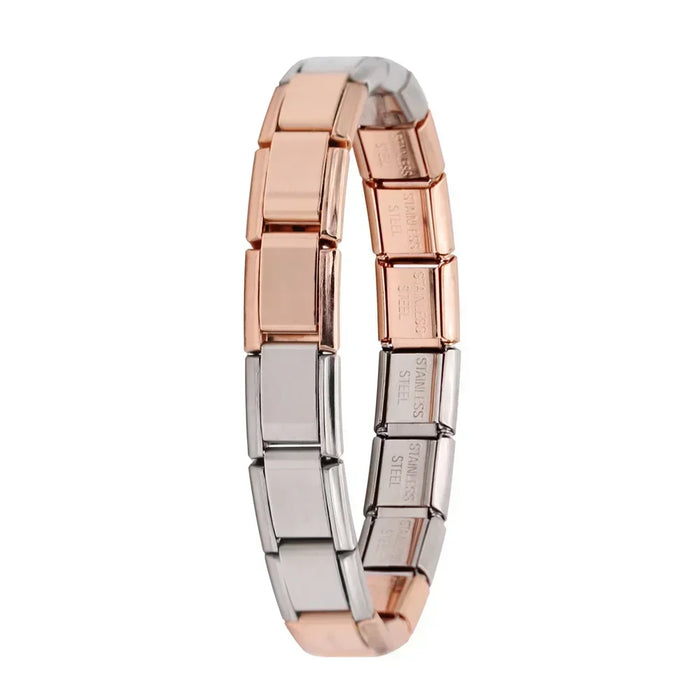 Hapiship Nuovi gioielli da donna Larghezza 9 mm Bracciale con ciondolo elastico Itanlian Bracciale in acciaio inossidabile moda ST-