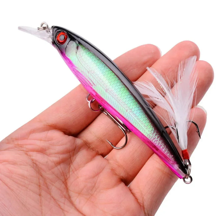 1 PZ Laser Minnow Richiamo di Pesca 11 CM 13G pesca ganci pesce wobbler affrontare crankbait artificiale giappone esca dura swimbait