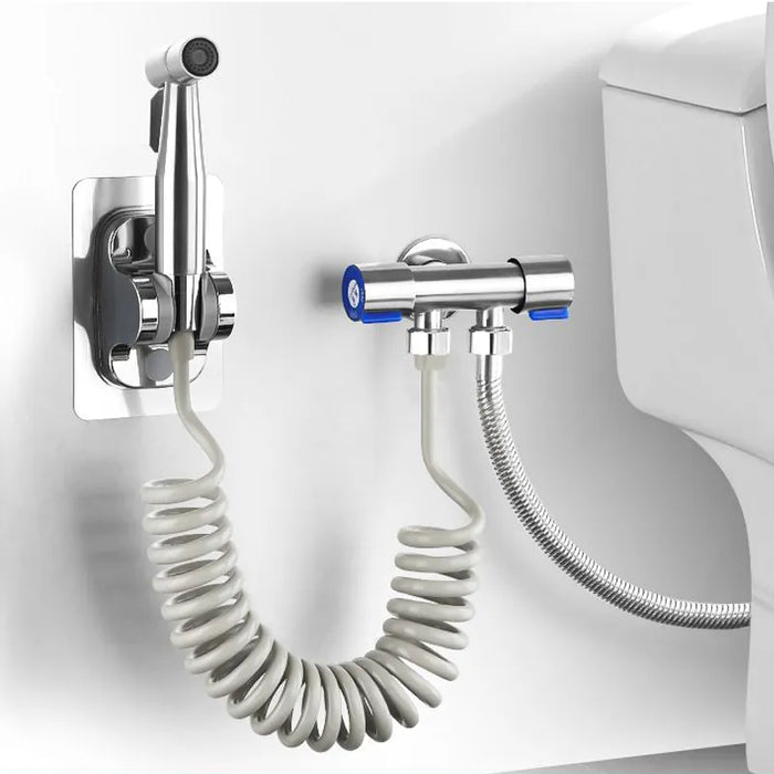 Set spruzzatore per Bidet portatile pistola a spruzzo in acciaio inossidabile 304 doccia wc portatile Bidet rubinetto spruzzatore ugello doccia autopulente