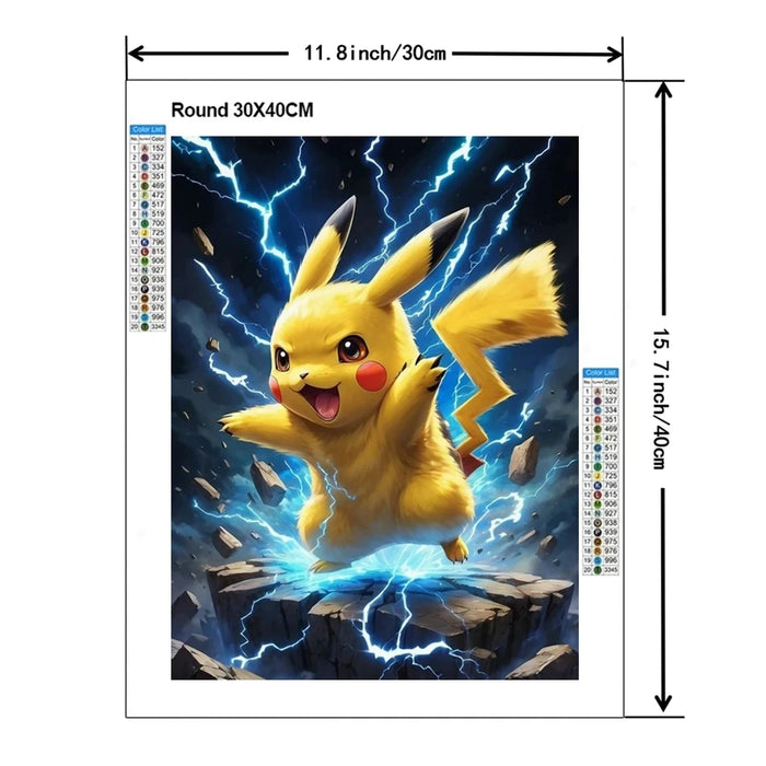 Simpatico gioco Pokemon Pikachu pittura artistica con diamanti simpatico ratto animale domestico trapani completi mosaico punto croce fai da te artigianato decorazioni per la casa regalo