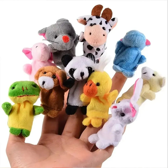 10 Pcs Cartoon Hand Doll Finger Puppet Baby Children Story Early Education lenitivo Doll peluche