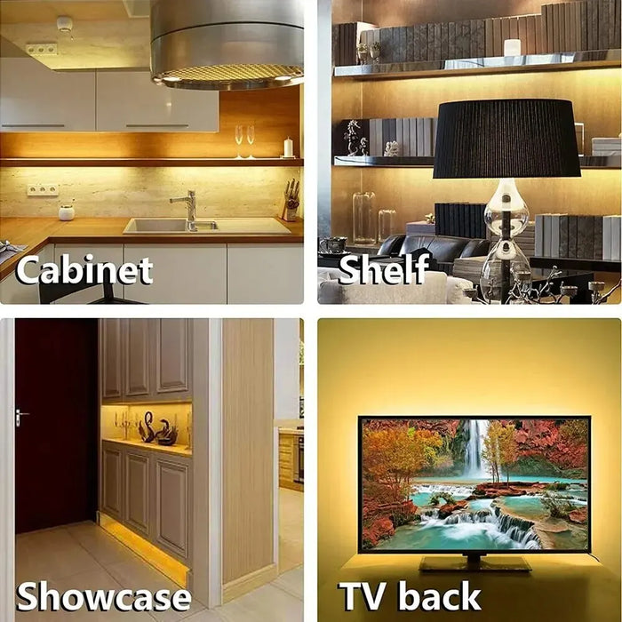 DC 5V USB Motion retroilluminazione LED Light Strip Hand Sweep Waving ON OFF Sensor TV Kitchen Under Cabinet Lamp