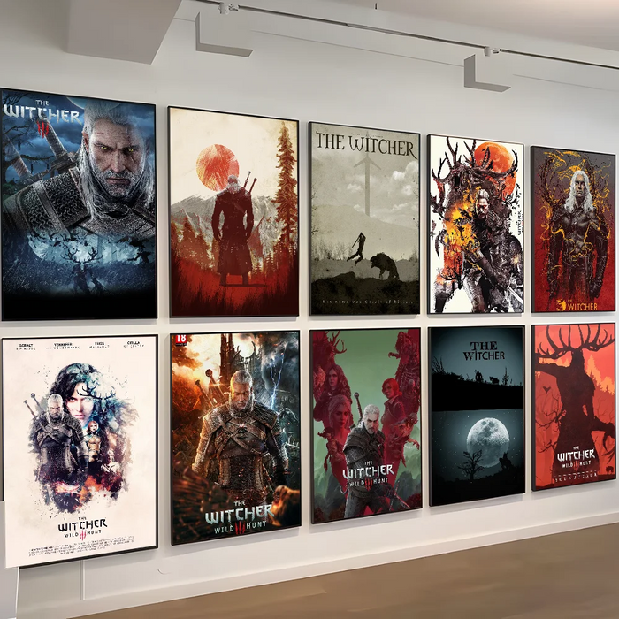 T-The W-witcher 3 Game poster Vintage Sticky Whitepaper Prints poster opere d'arte poster adesivi murali