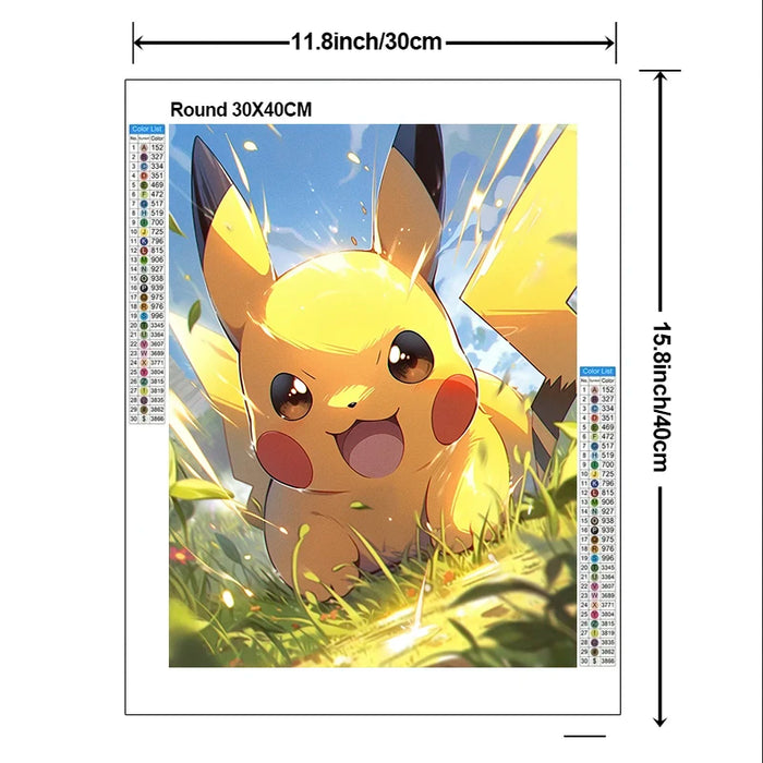 Fai da te 2024 nuovo Pikachu diamante ricamo Elf Pok é mon Kit pittura diamante acqua diamante Wall Art decorazione della casa regalo