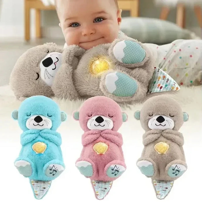 Baby Breath Baby Bear lenisce la lontra peluche bambola giocattolo bambino musica lenitiva sonno compagno suono e luce bambola giocattolo regali