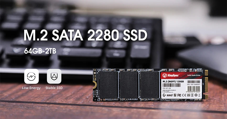 KingSpec M.2 SSD NGFF 128GB 256GB 512gb 1TB 2TB M2 SATA SSD 2280 SATA3 6Gb disco rigido interno a stato solido per Laptop