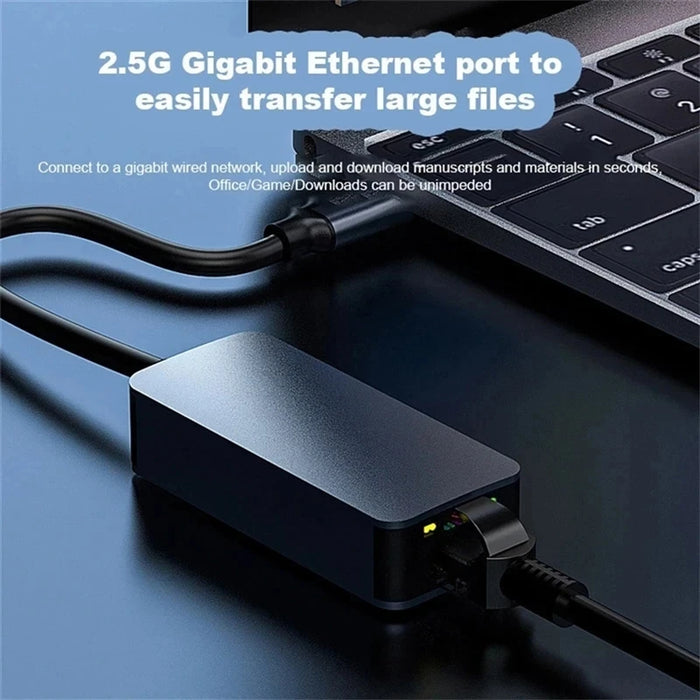 Adattatore Ethernet 2500Mbps 2.5 Gigabit USB tipo C a RJ45 Lan Wired Ethernet Gigabit Adapter scheda di rete per MacBook iPad Pro