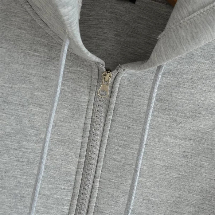 KEYANKETIAN Winter New women's Zipper Hoodie High Street stile Unisex doppie tasche felpe larghe Oversize capispalla Top