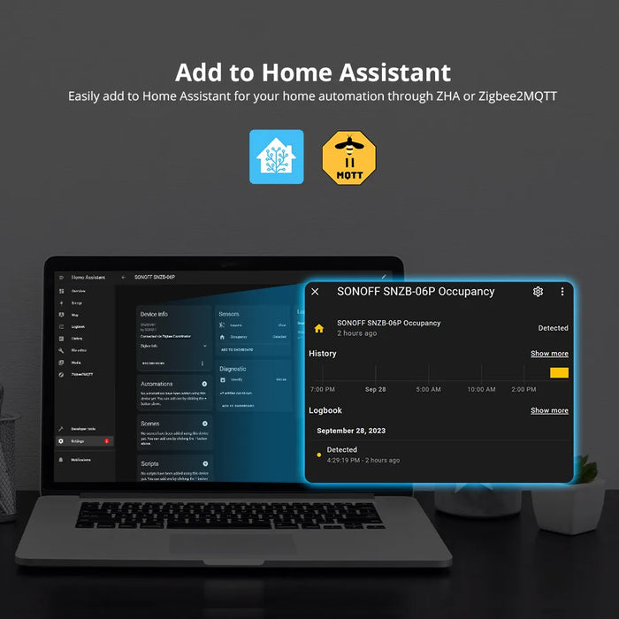 SONOFF SNZB-06P Zigbee sensore di presenza umana 5.8GHz Radar a microonde Smart Home Zigbee 3.0 bisogno Hub Zigbee tramite eWelink Alexa