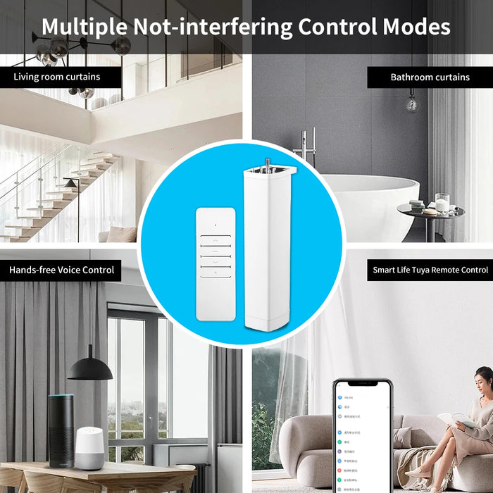 Smart Tuya Wifi/Zigbee motore elettrico per tapparelle con telecomando RF controllo APP di dimensioni 22.5CM Alexa Google Assistant SmartThings