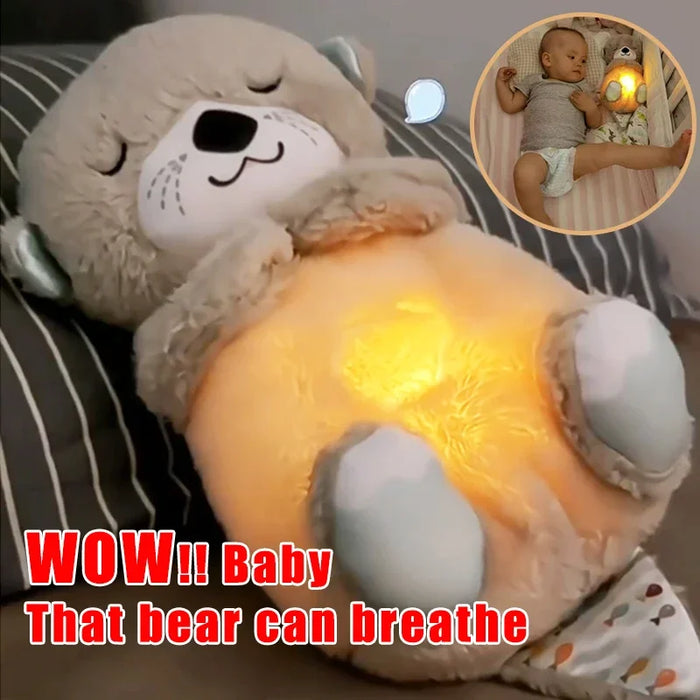 Baby Breath Baby Bear lenisce la lontra peluche bambola giocattolo bambino musica lenitiva sonno compagno suono e luce bambola giocattolo regali