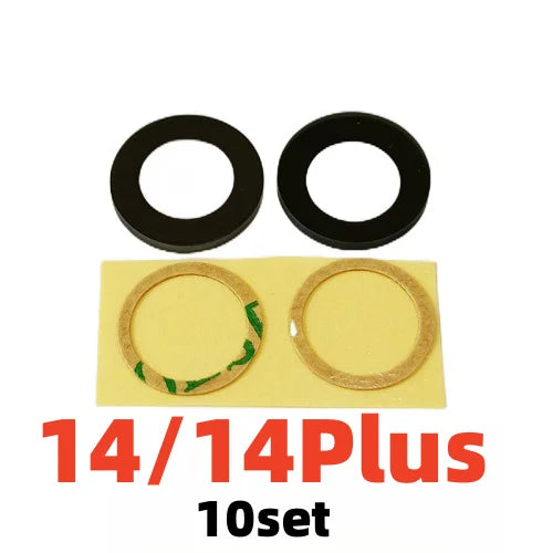 AliSunny 10 pezzi di vetro per fotocamera posteriore per iPhone 7 8 Plus 6 6S 6Plus 7Plus X XR XS Max 11 12 copriobiettivo posteriore 3M parti del supporto adesivo