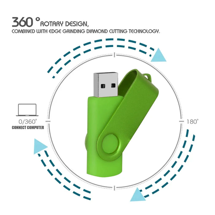 Rotazione Usb 2.0 Flash Drive Pen Drive 4GB 8GB 16GB 32GB 64GB chiavetta Usb ad alta velocità 2. 0 memoria Stick memory Flash Drive Pendrive