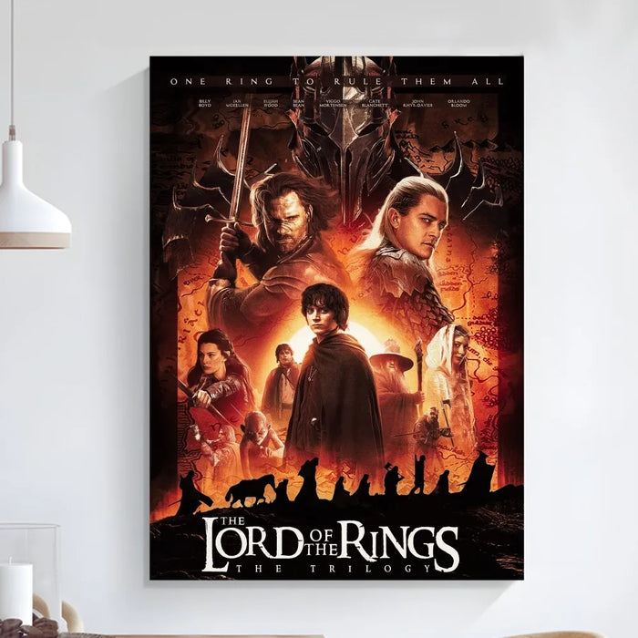 L-Lords of the R-Rings Poster Art arte autoadesiva piccolo Poster Poster di qualità HD Wall Art Painting Study decorazione della parete