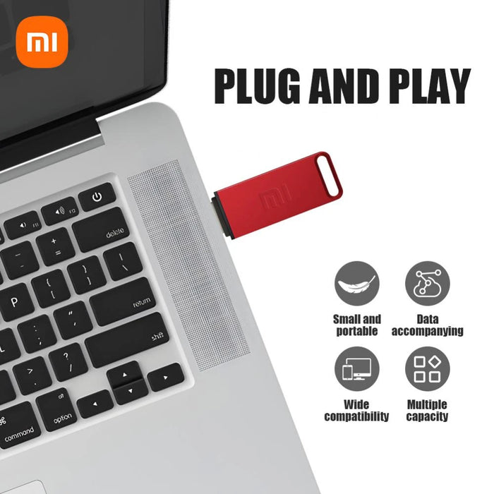 Nuovo 1TB 2TB Xiaomi Metal Flash Drive Thumbdrive Pendrive 256GB 512GB impermeabile U Disk portachiavi possono essere fissati Memoria Usb