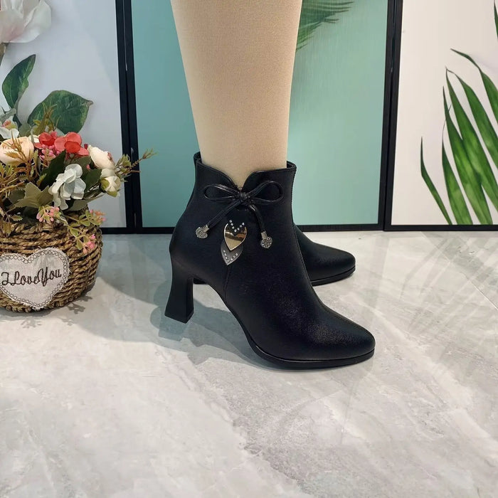 2023 stivali con tacco alto donna primavera e autunno stivali singoli nuove scarpe da donna zip bianche impermeabili scarpe con tacco alto Taiwan