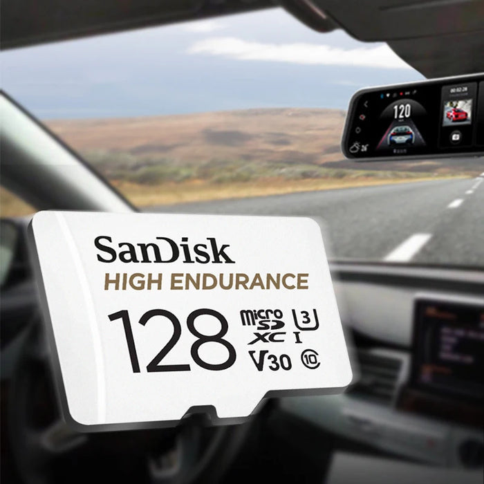 SanDisk scheda microSD ad alta resistenza V30 U3 C10 scheda di memoria professionale per dash cam o monitoraggio domestico 32GB 64GB 128GB 256GB