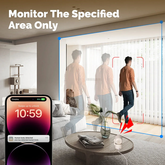 MOES Tuya wi-fi 6 Smart Indoor 4MP HD Security Pan/Tilt Camera Motion Tracking e rilevamento del suono Monitor per visione notturna a infrarossi