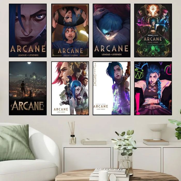 Arcane League of Legends Poster stampe Wall Sticker pittura camera da letto soggiorno decorazione ufficio casa autoadesivo