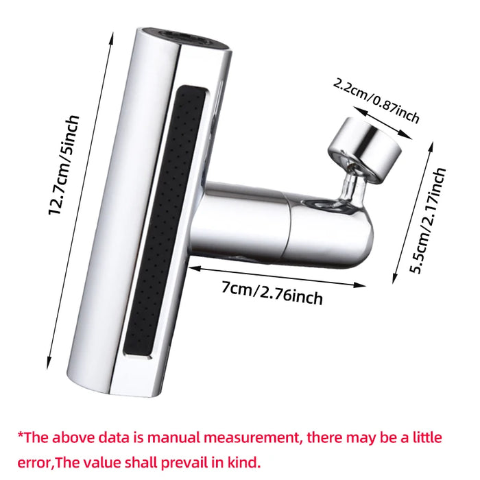 Lavello da cucina multifunzionale rubinetto a cascata Bubbler pressurizzato a prova di schizzi 4 modalità beccuccio per lavabo da bagno Extender Adapte