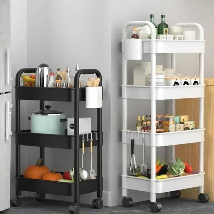 Carrello portaoggetti Mobile carrello organizzatore cucina domestica carrello multifunzionale con ruote accessori per la casa scaffale multipiano