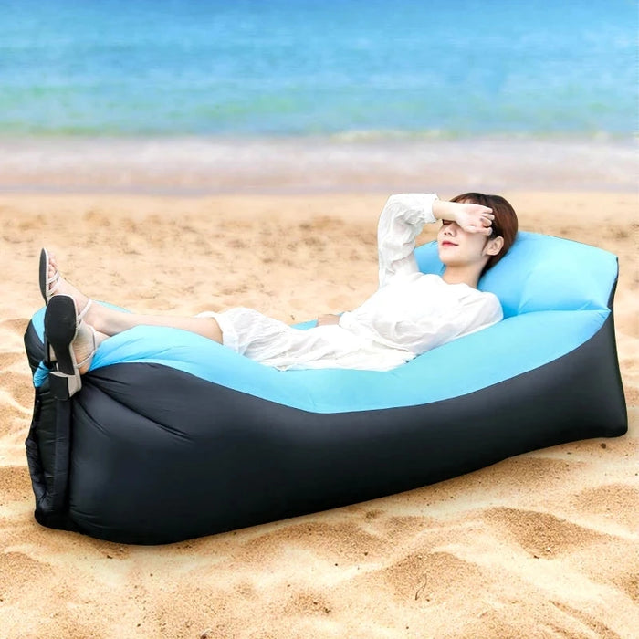 Prodotti per esterni di tendenza divano letto ad aria gonfiabile veloce sacco a pelo di buona qualità Air Bag gonfiabile divano da spiaggia pigro 240*70cm