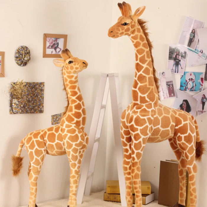 Enorme vita reale giraffa giocattoli di peluche bambole di peluche carine simulazione morbida bambola giraffa regalo di compleanno giocattolo per bambini arredamento camera da letto