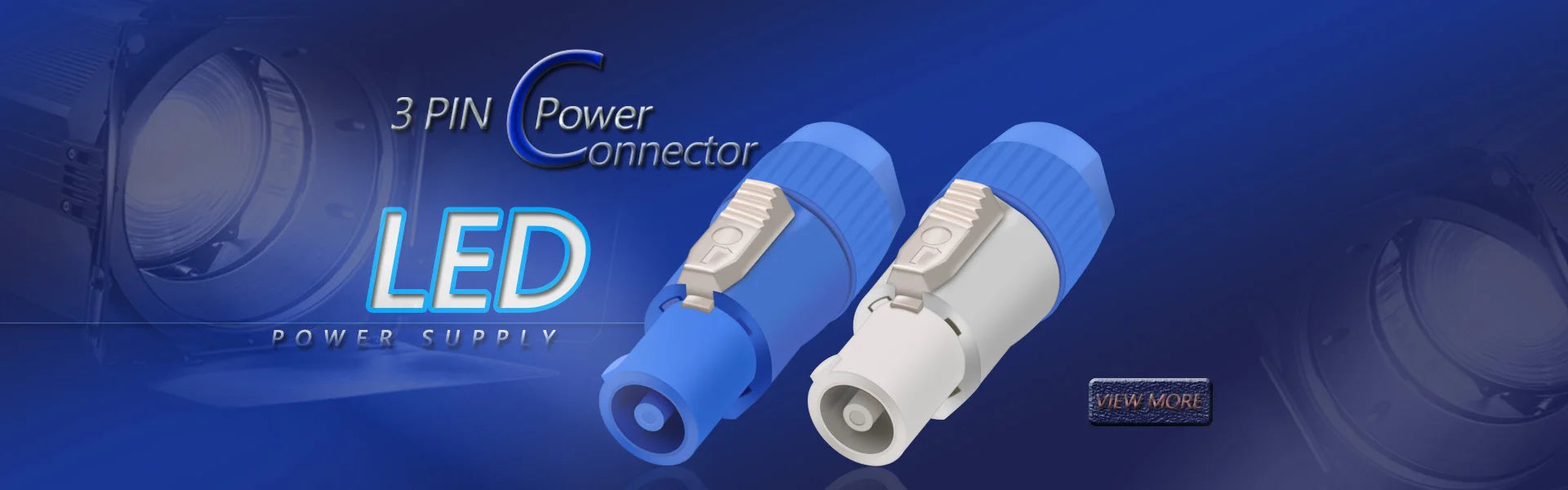 10 pz/lotto 3 PIN AC Powercon Connettore Spina Maschio NAC3FCA NAC3FCB Spina di Alimentazione AC 20A/250 V per Luce Della Fase schermo LED Blu/Bianco