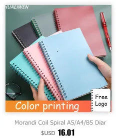 A5 A6 B5 quaderno a spirale quaderno a spirale To-Do foderato DOT Blank Grid Paper Journal diario Sketchbook per materiale scolastico cancelleria