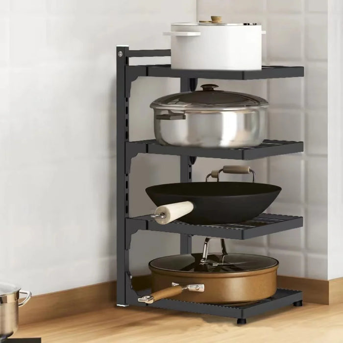 Rack di stoccaggio per lavello da cucina Rack di stoccaggio per fornello multistrato per mobili da piano cottura per la casa Rack per pentole regolabile