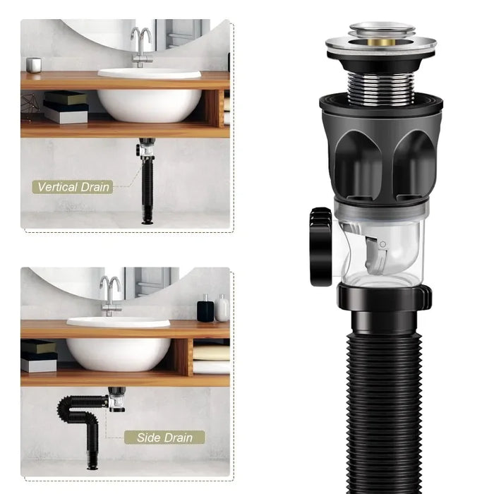 Flip-Top lavello da cucina scarico filtro deodorante retrattile beccuccio flessibile lavello da bagno Anti intasamento accessori da cucina