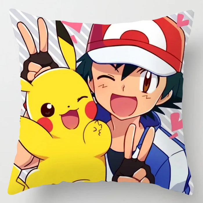 45X45 CM Pokémon Pikachu Eevee Anime Breve Peluche Simpatico Cartone Animato Federa Divano di Casa Ufficio Cuscino Cuscino Fodere Per Cuscini All'ingrosso