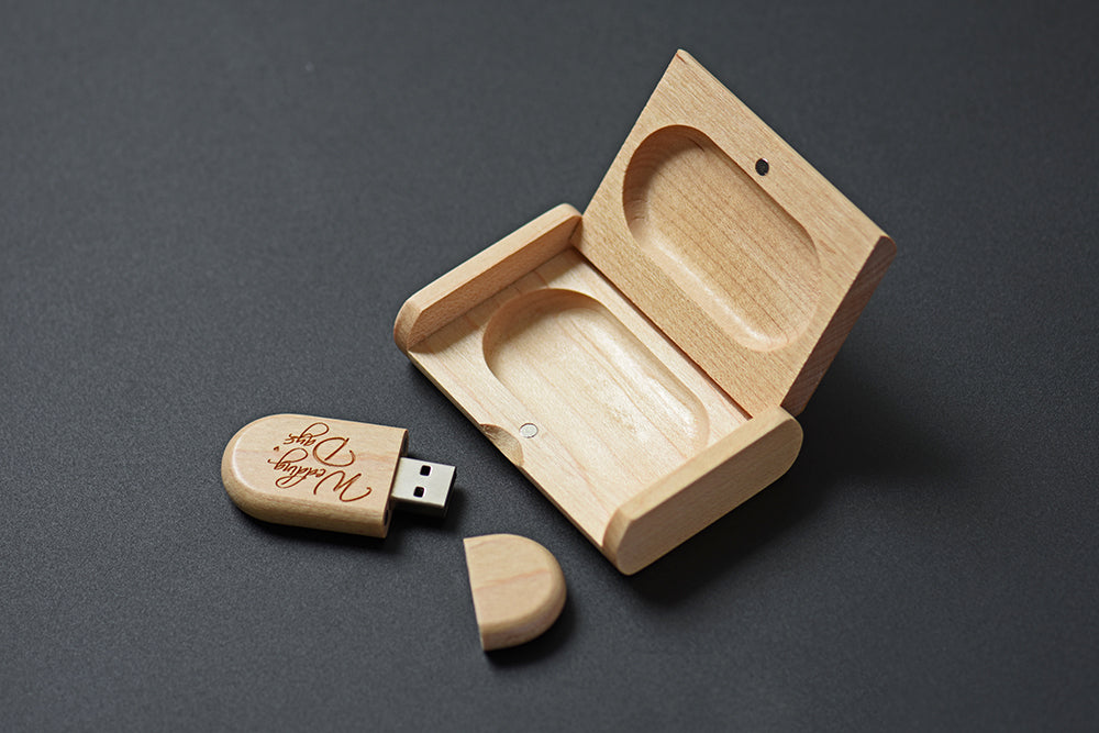 SHANDIAN LOGO gratuito in legno + scatola USB 2.0 Pen drive 4 GB 16 GB 32 GB 64 GB Flash Drive Memory stick fotografia di matrimonio regalo U Disco