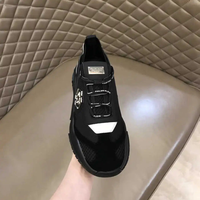 2024Philipp Plein nuove scarpe sportive da uomo, Design classico e semplice moda atmosfera elegante, pelle bovina superiore con tessitura volante P