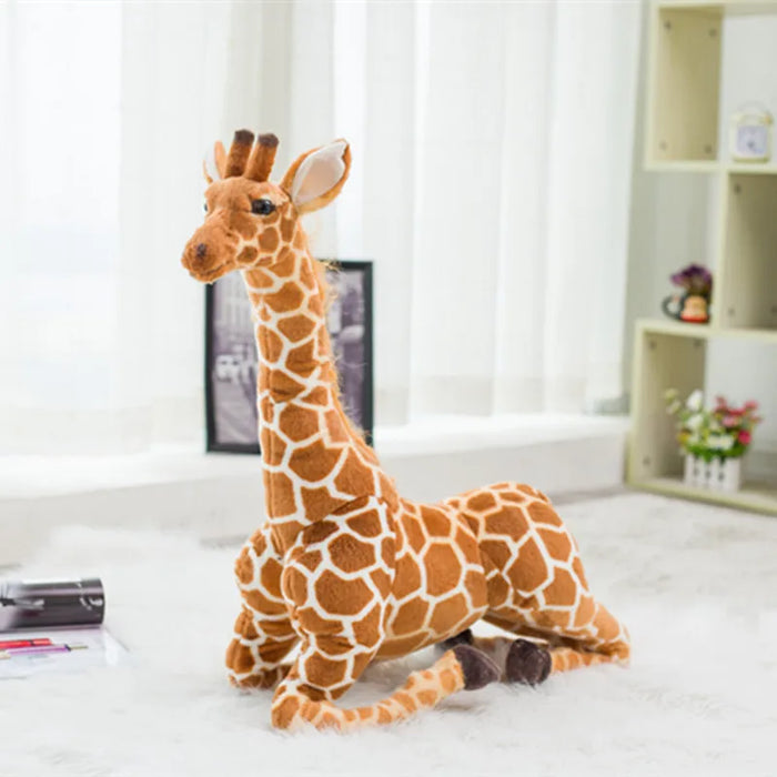 Enorme vita reale giraffa giocattoli di peluche bambole di peluche carine simulazione morbida bambola giraffa regalo di compleanno giocattolo per bambini arredamento camera da letto