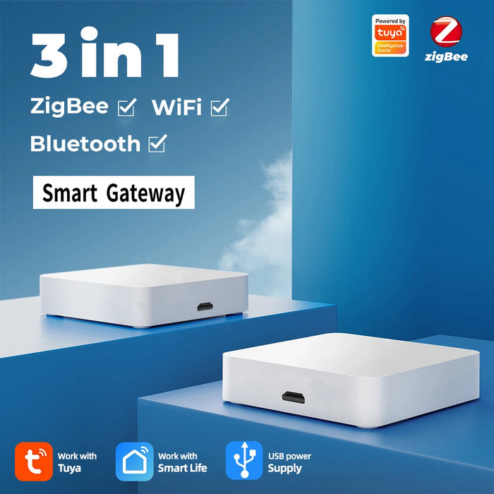 Tuya ZigBee Multi-mode Gateway Hub Smart Home WiFi Bridge Bluetooth Mesh Smart Life telecomando funziona con Alexa Google Alice