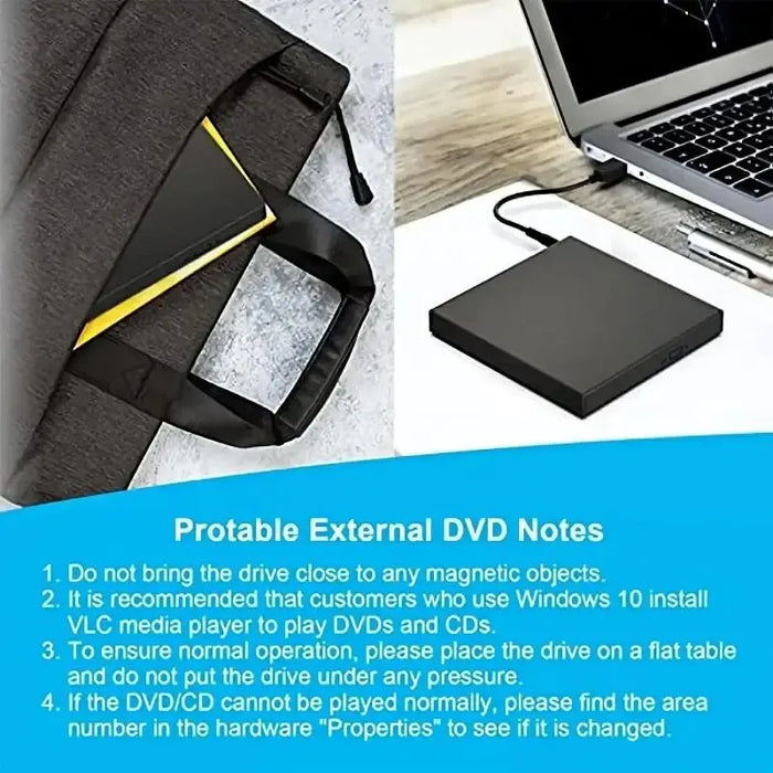 Unità CD DVD esterna, USB 2.0 Slim Protectable esterno CD-RW Drive DVD-ROM masterizzatore per laptop Desktop PCs