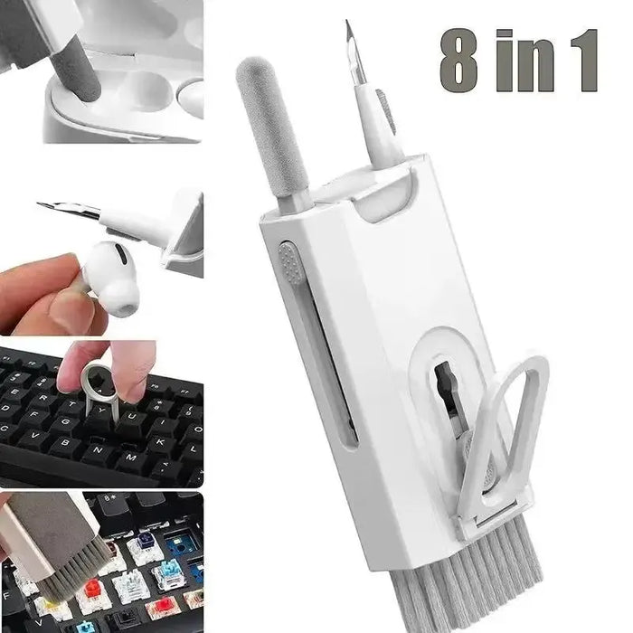 8 in 1 Kit di pulizia del Computer fotocamera Tablet strumenti per la pulizia dello schermo in microfibra spazzola per la pulizia degli auricolari Keycap Puller Card Taking