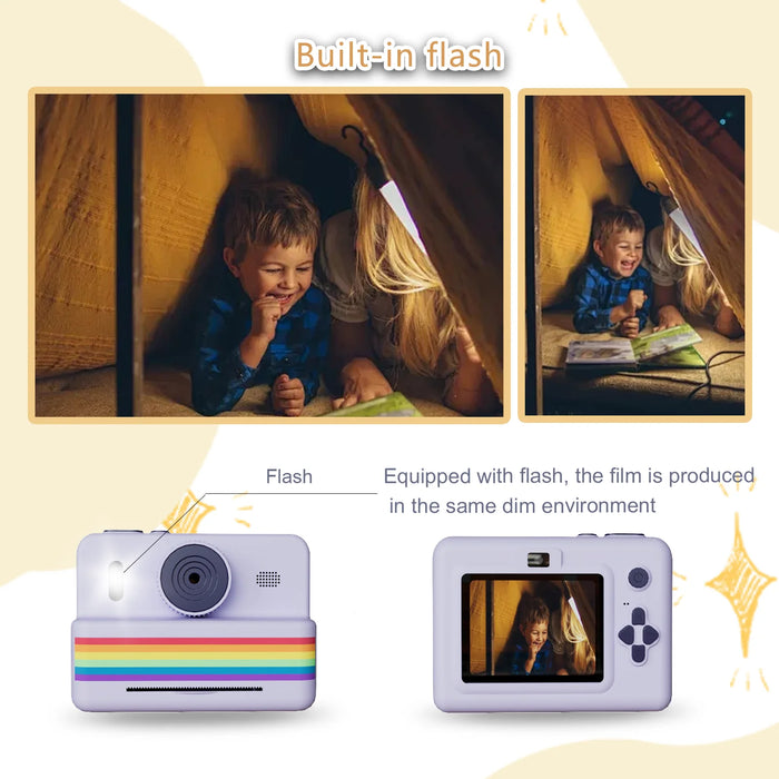 Fotocamera digitale per bambini per la fotografia Mini stampante portatile termica stampa istantanea foto fotocamera per bambini 2.8 pollici HD Video Toy Gifts