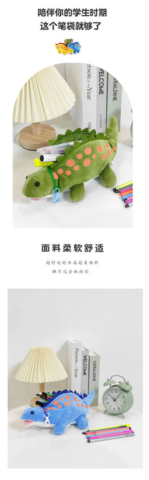 Dinosauri peluche astuccio materiale scolastico astuccio per penne Estuche Escolar Pencilcase Trousse Scolaire Kawaii cancelleria astuccio per matite