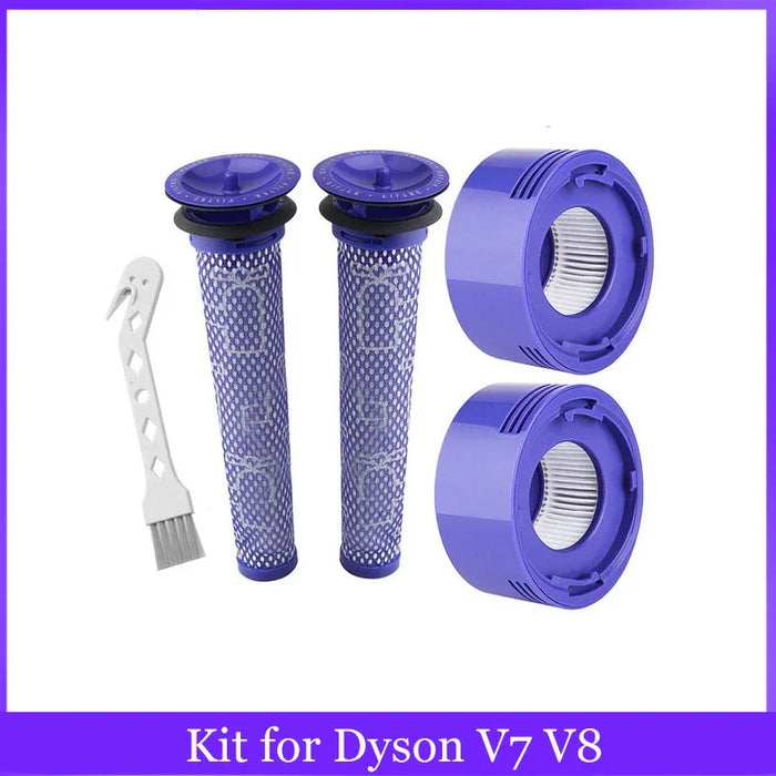 Per Dyson V7 V8 aspirapolvere Cordless sostituzione prefiltro e prefiltro Post-filtro + accessori Kit Post-filtro HEPA