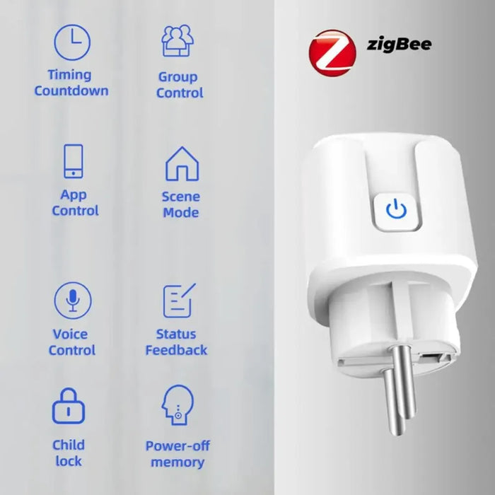 Presa intelligente Tuya EU16A/20A Wifi Smart Plug con monitoraggio dell'alimentazione Smart Life APP supporto per telecomando Google Assistant Alexa