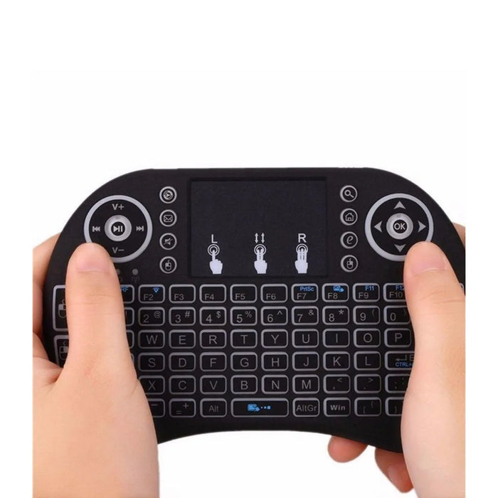 Mini tastiera USB led touchpad smart TV PC PS3