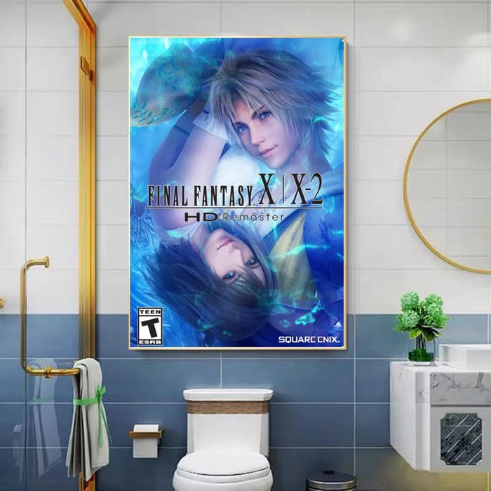 Videogiochi popolari FINAL FANTASY Poster Sticky HD Quality Wall Art Poster retrò per la casa Kawaii Room Decor