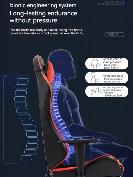 Home Gaming comodo sedile ergonomico Anchor Racing può sdraiarsi sedia per Computer con sollevamento