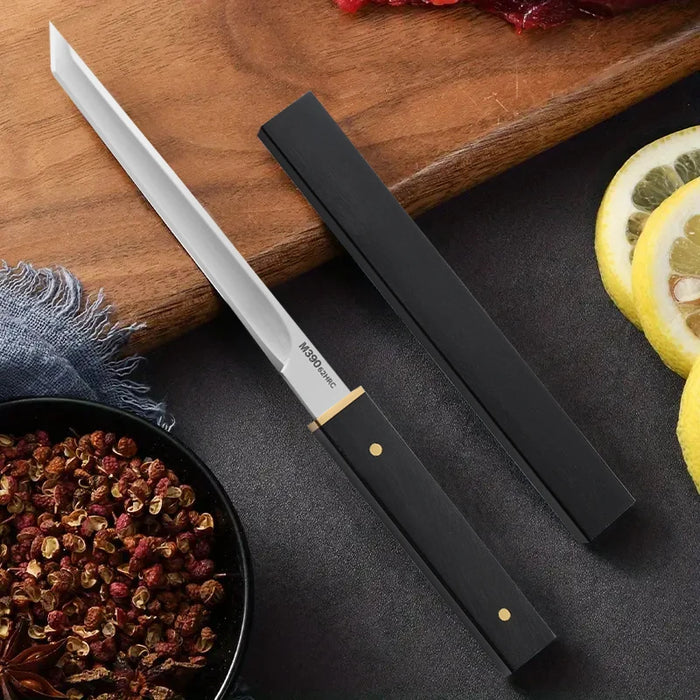 Coltello da mannaia forgiato per disossare la carne coltello da cucina mongolo in acciaio inossidabile coltello da bistecca di agnello arrosto con coperchio