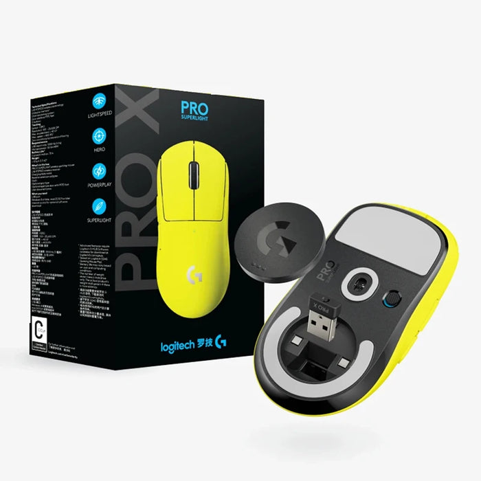 Logitech G PRO X Mouse da gioco Wireless SUPERLIGHT sensore HERO 25K ultraleggero 25600 DPI 5 pulsanti programmabili per PC/Mac