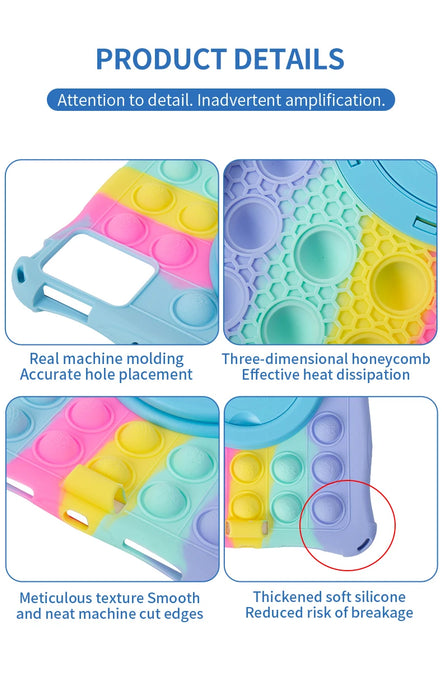 Custodia Funda per bambini per Lenovo Xiaoxin Pad 2024 11 pollici 360 copertura del supporto rotante per Tab M11 TB-330FU TB-331FC guscio in Silicone morbido