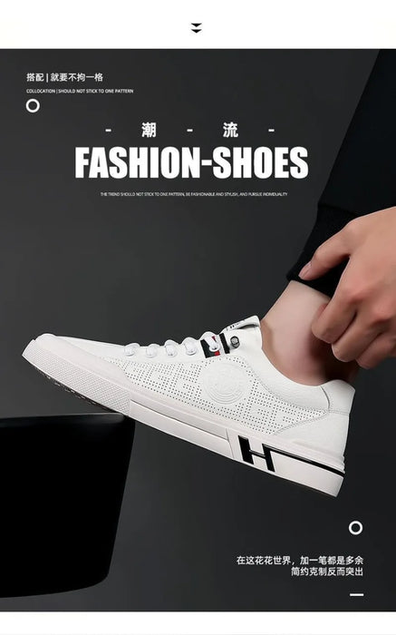 Sneakers da uomo Designer Casual scarpe traspiranti goffrate in pelle leggera scarpe da Skateboard versatili morbide Zapatillas Hombre